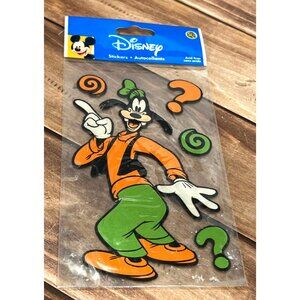 VINTAGE SANDY LION DISNEY PDSG6 GOOFY CONFUSED SET OF 5 PUFFY STICKERS